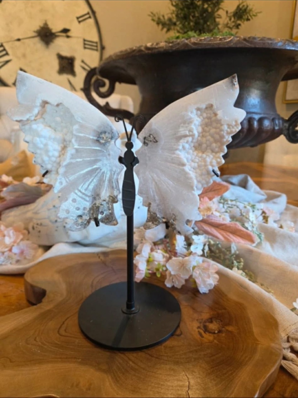 GORGEOUS Agate Butterfly On A Stand